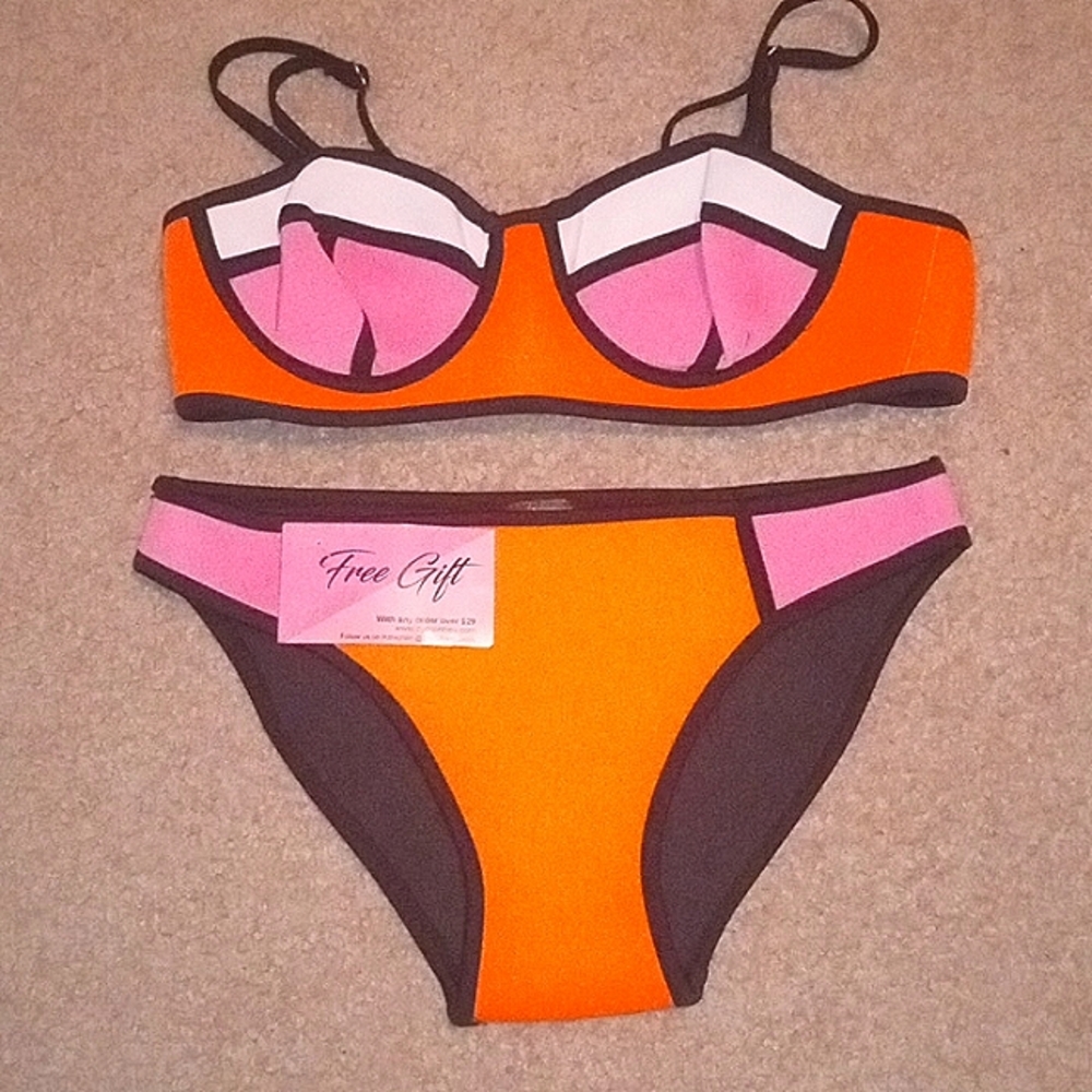 ColorBlock Bikini Swimsuit